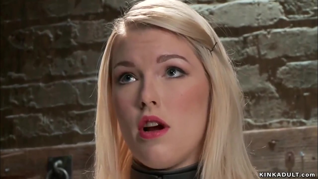 Zippered Blonde Fucked By Gimp
