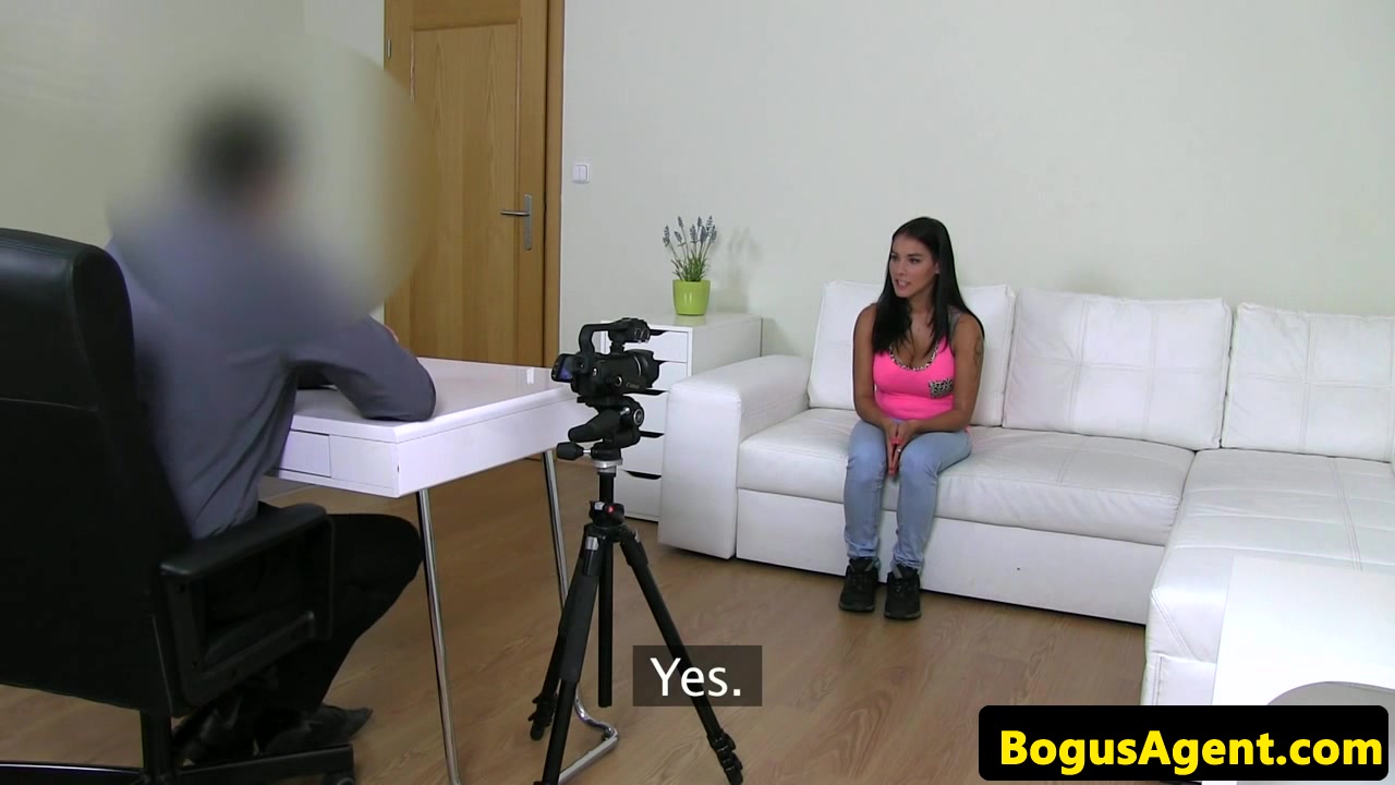 Bigtit casting babe tittyfucking her agent