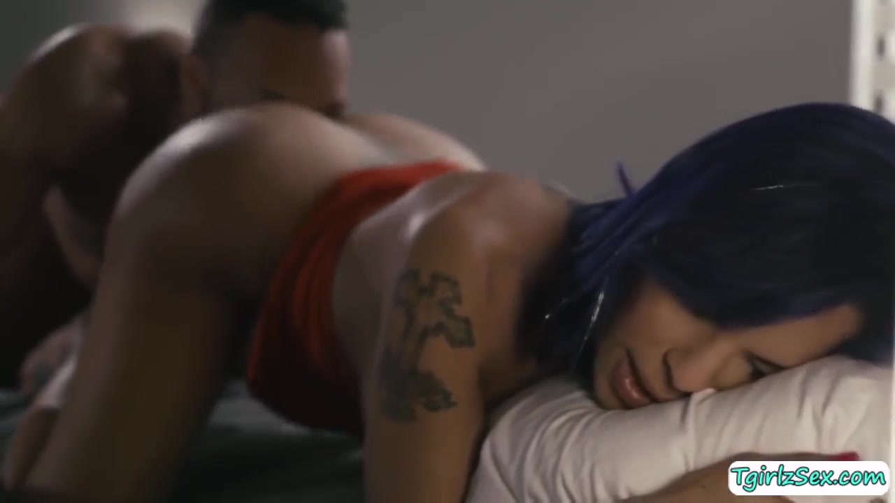 Busty Transsexual Interracial Anal Sex