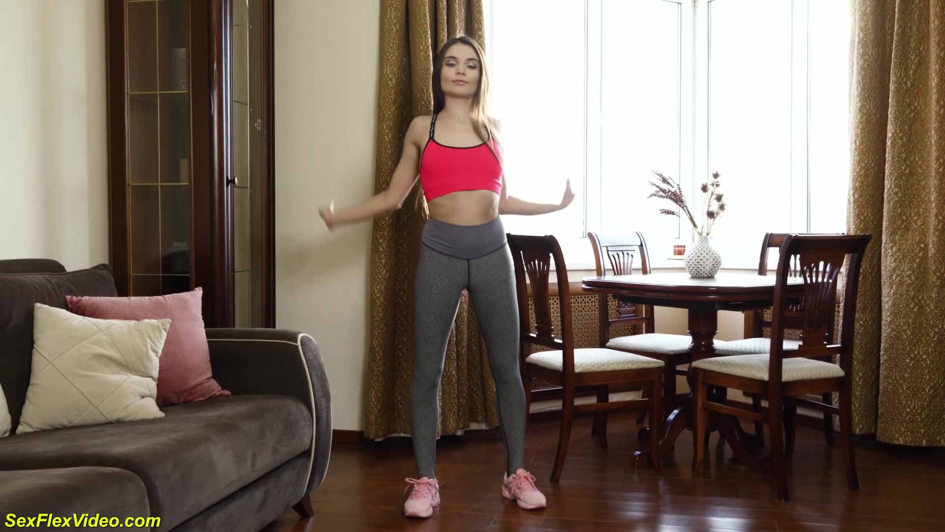 Skinny 18yo Teen Gymnast Stretching Naked