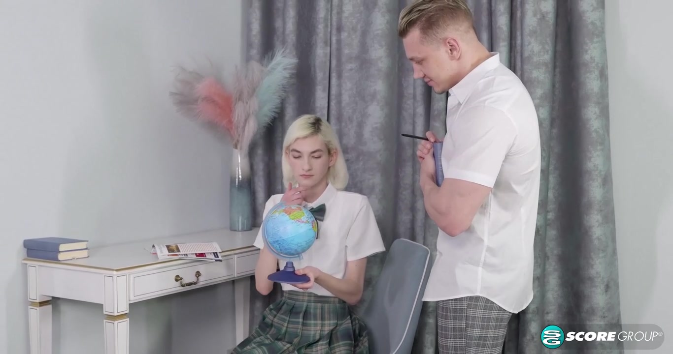 Skinny Blonde Mia Cheers Sucks and Fucks Her Tutor's Thick Cock