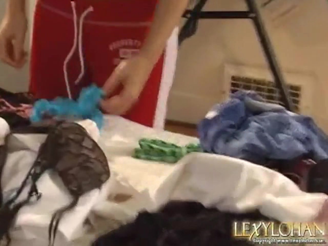 Lexy lohan gets dressed for the day