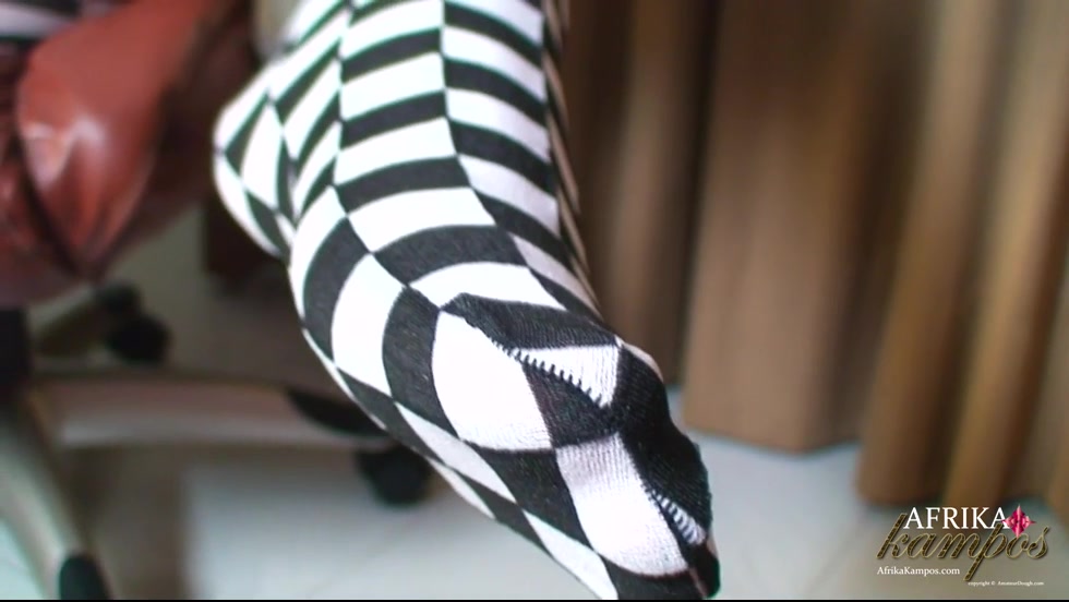 A Voluptuouis shemale in bodystocking stroking her hard snake