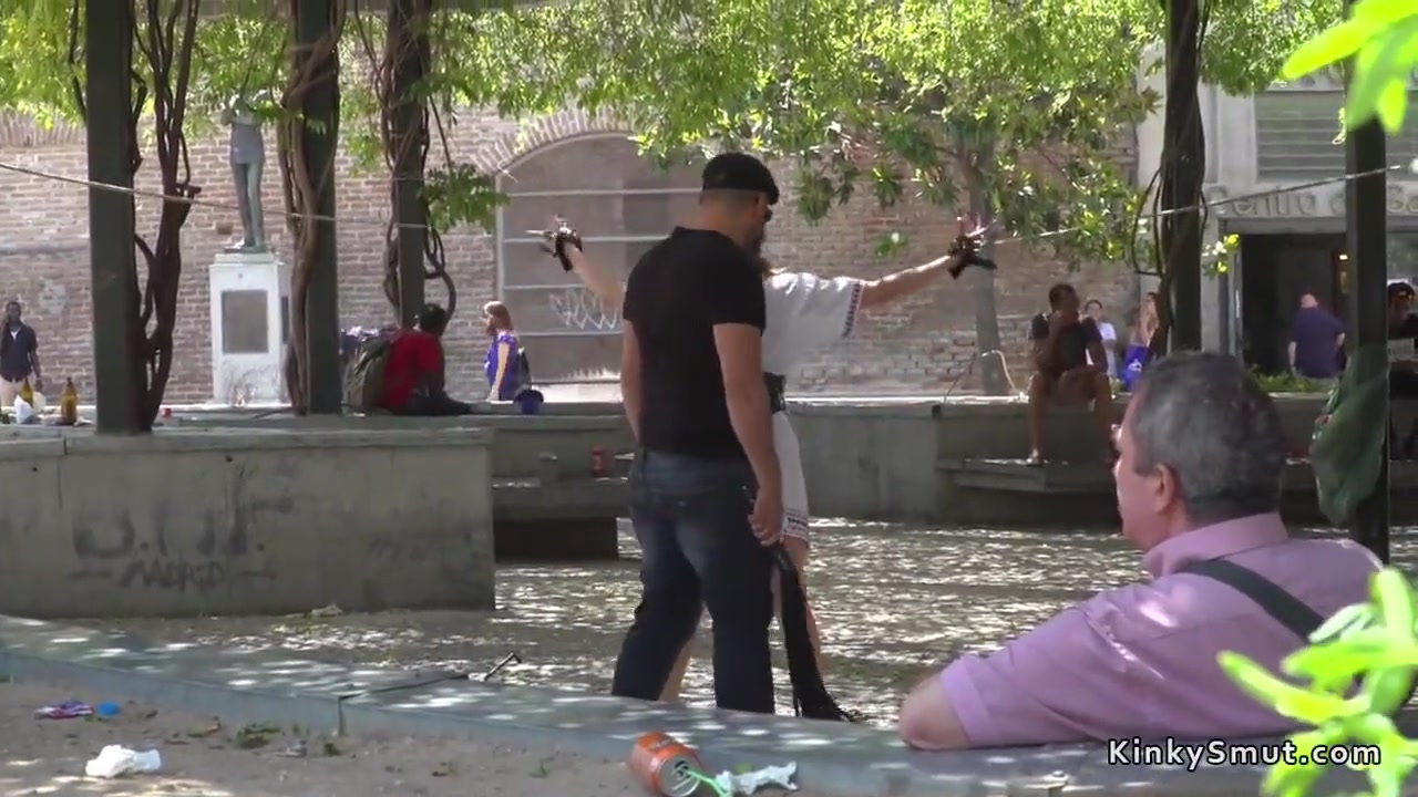 Busty Euro Babe Rides Cock In Public
