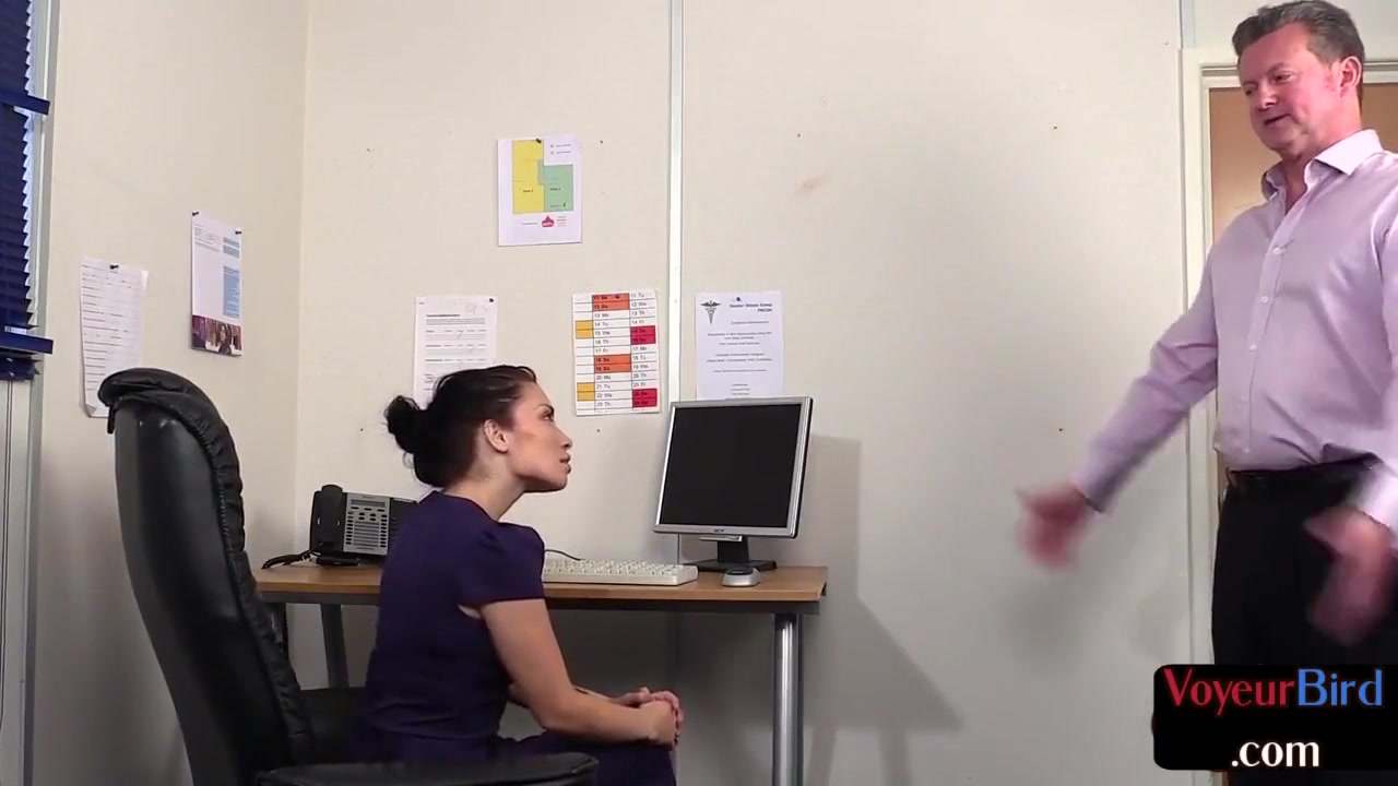 Office Showing Off Tits And Ass In Erotic Lingerie