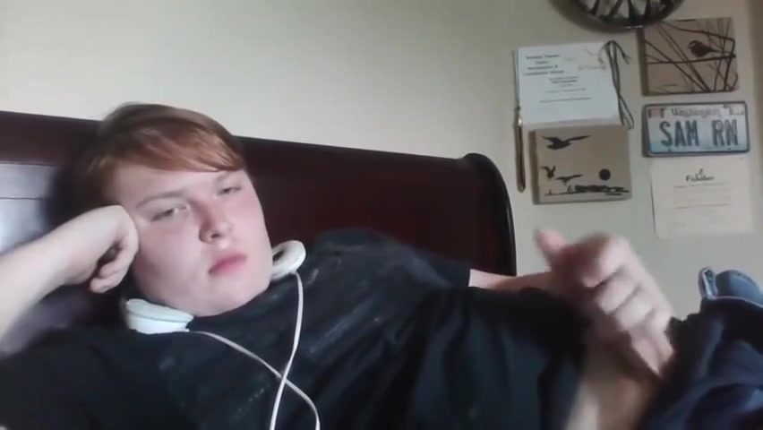 Fat Red-haired Twink, Who Masturbates, Then Ejaculates On His Belly