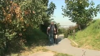 grandpa fucks cute teen at the street