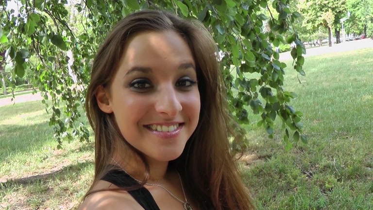 Real outdoor fuck with sexy chick