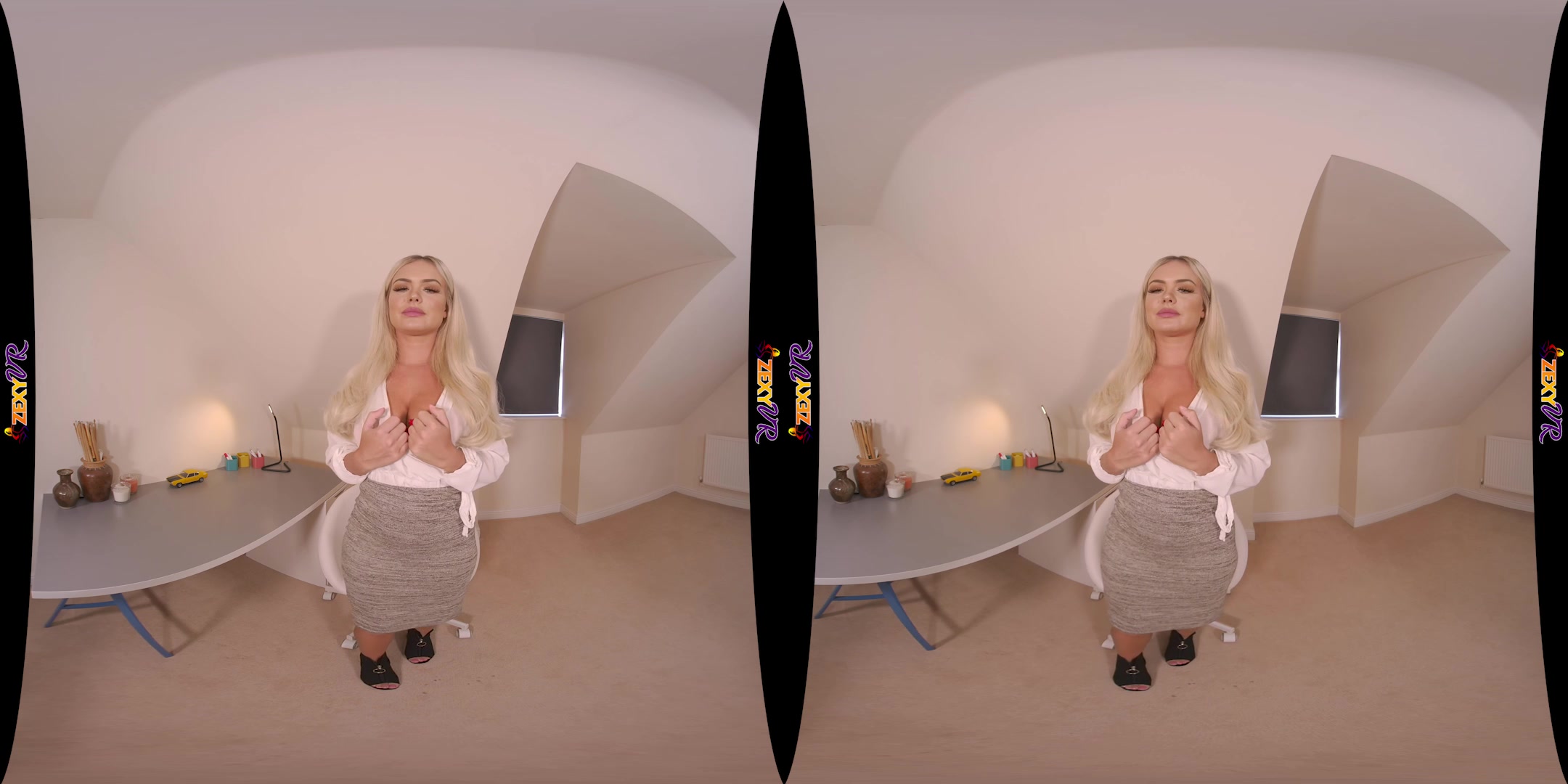 Naked In The Office featuring Louise - ZexyVR