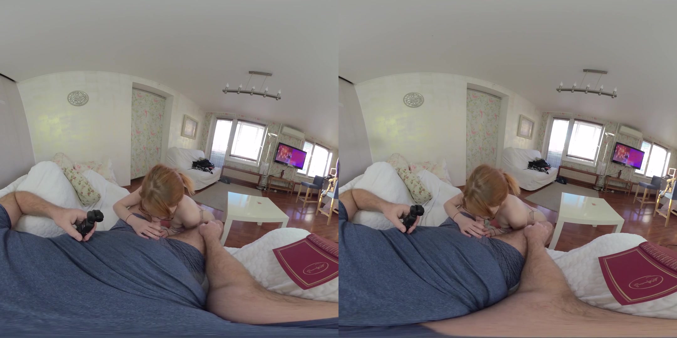 Hot Young Milinda Does Blowjob For Stepfather - Redhead Tattooed teen 18+ Amateur Blowjob