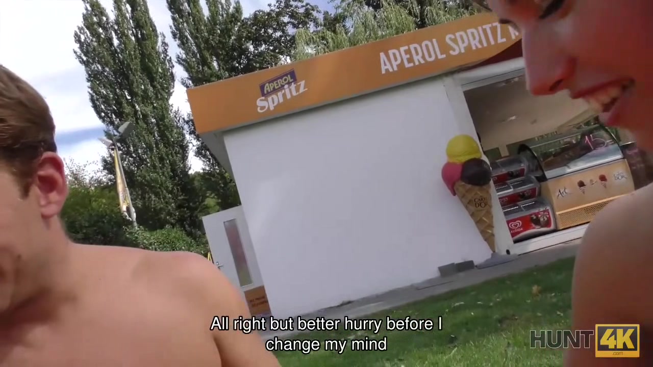 HUNT4K. Naughty man picked up teen 18+ for spontaneous anal sex in park