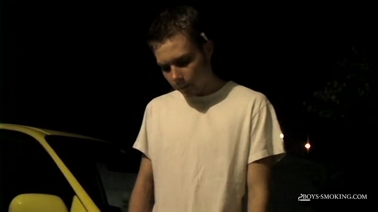 Gay Teen Stroked His Throbbing Cock While Smoking A Cig