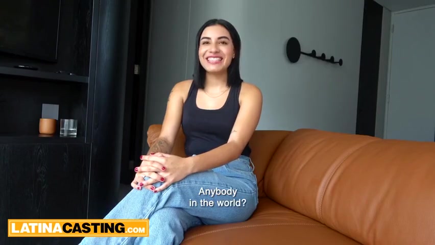 Cute Latina Teen 18+ Comes To Modeling Casting Not Wearing Panties