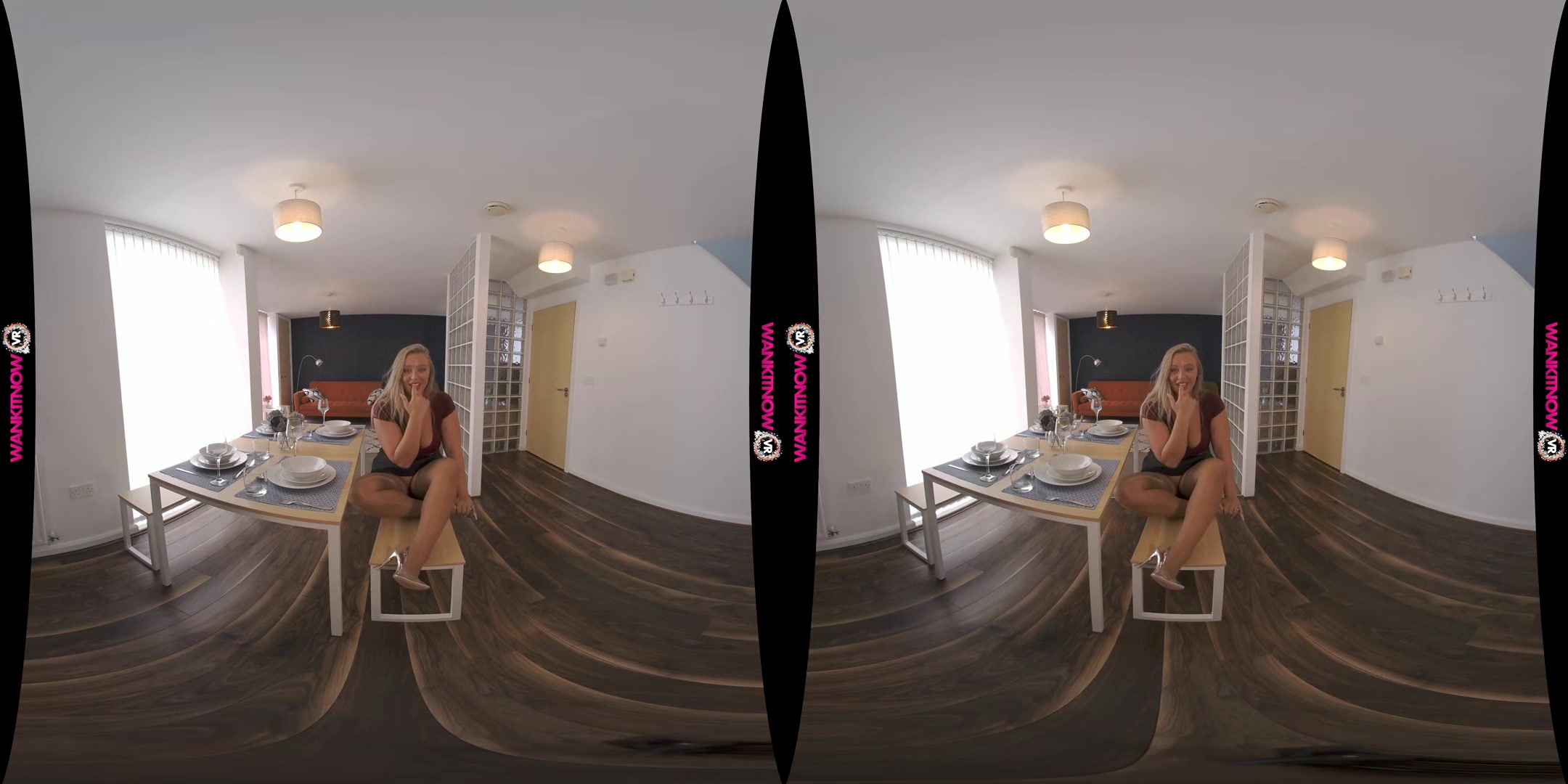First Date - Big Tit Blonde BBW Striptease - SexLikeReal