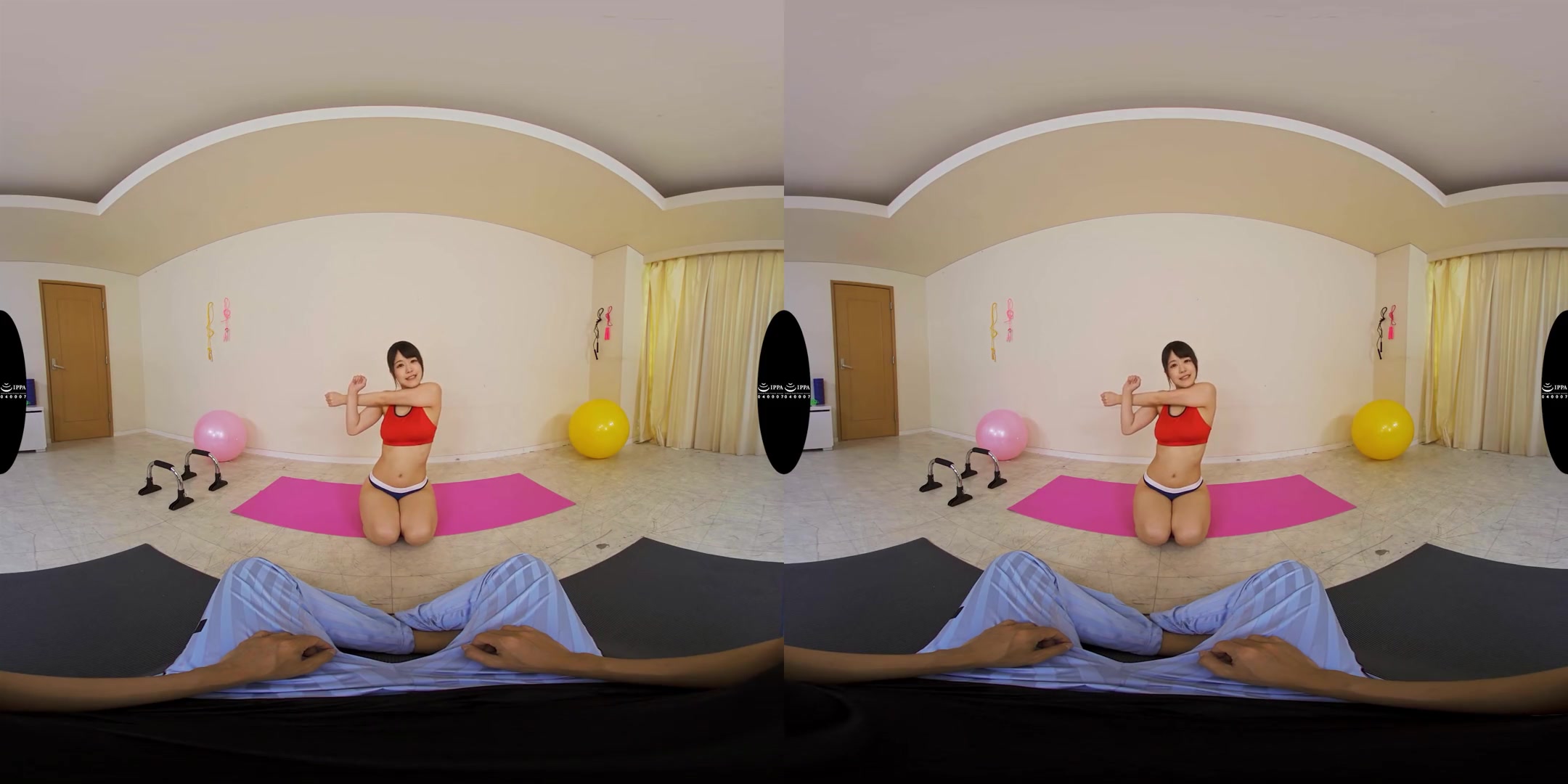 Exposing Your Instructor' Big Busty Breasts; Workout with Big Tit Japanese Babe