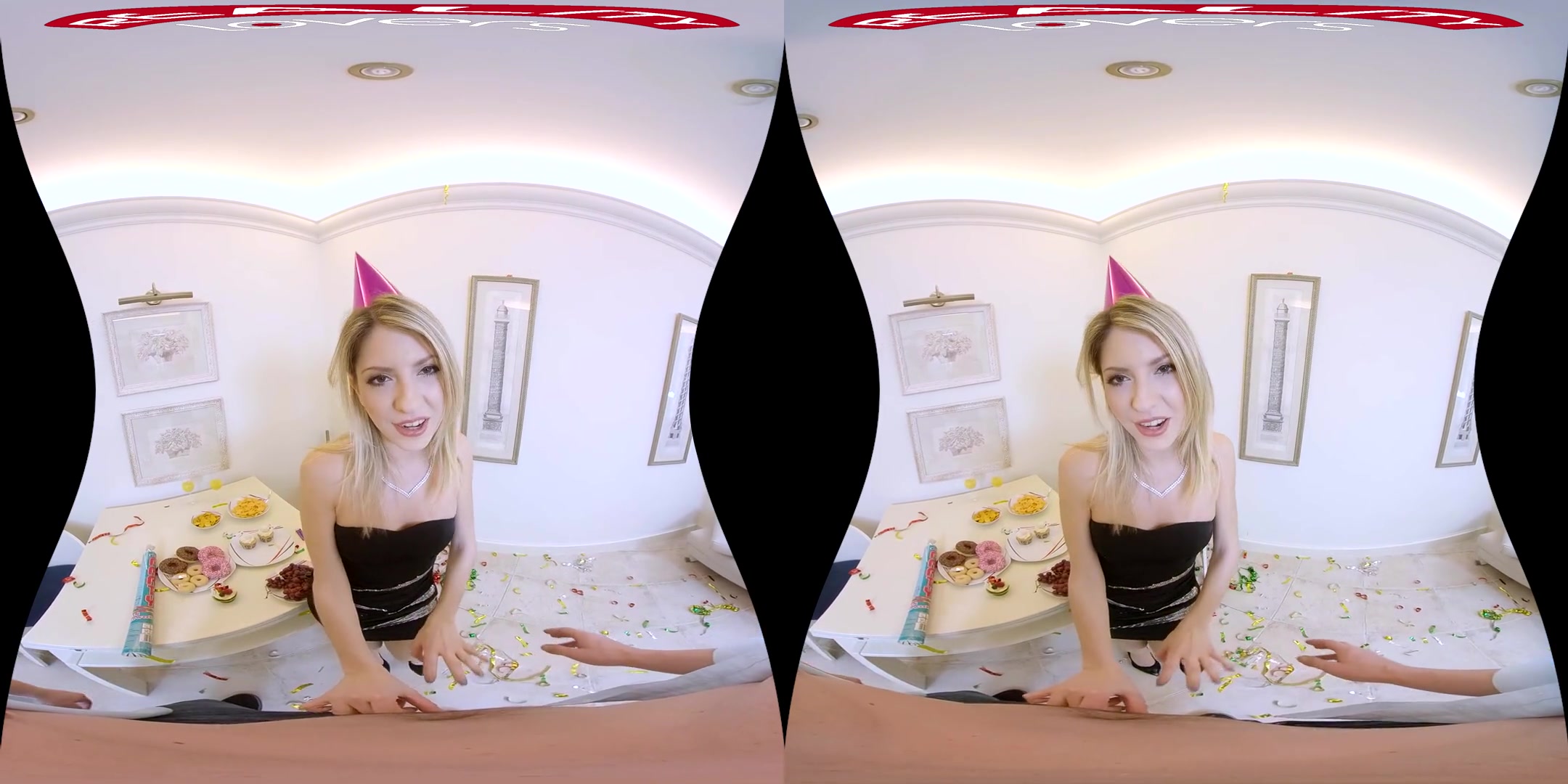 Creampie Birthday Party - Shaved Blonde Hardcore POV