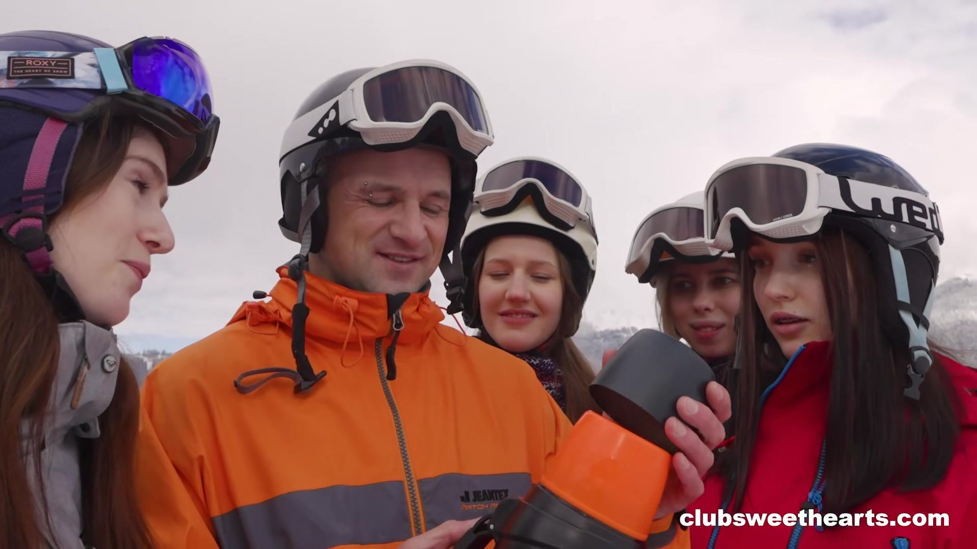 Ready, Set, Snow! Lesbians Hump the Photo Guy for ClubSweethearts