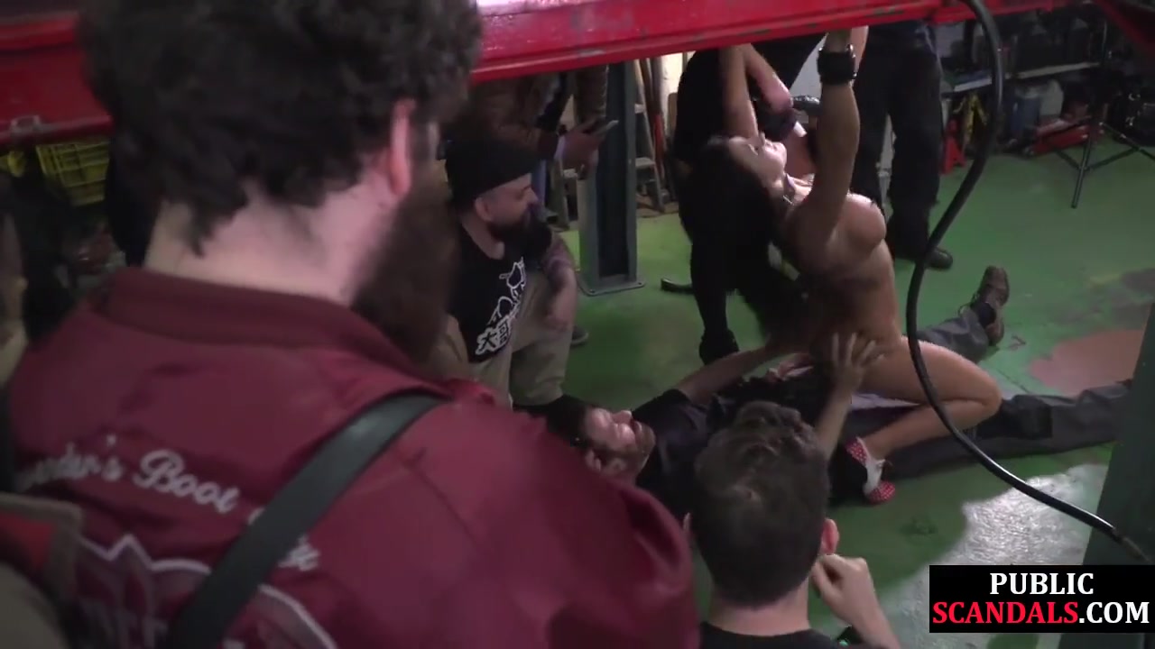 Public Humiliated Slut Whipped And Fucked In Front Of Crowd