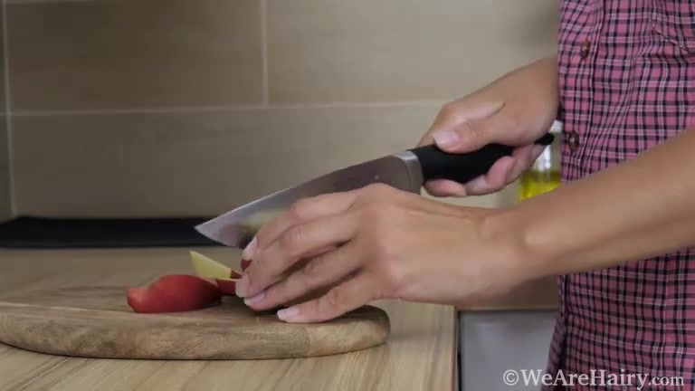 Slutty Cathy has fun in the kitchen