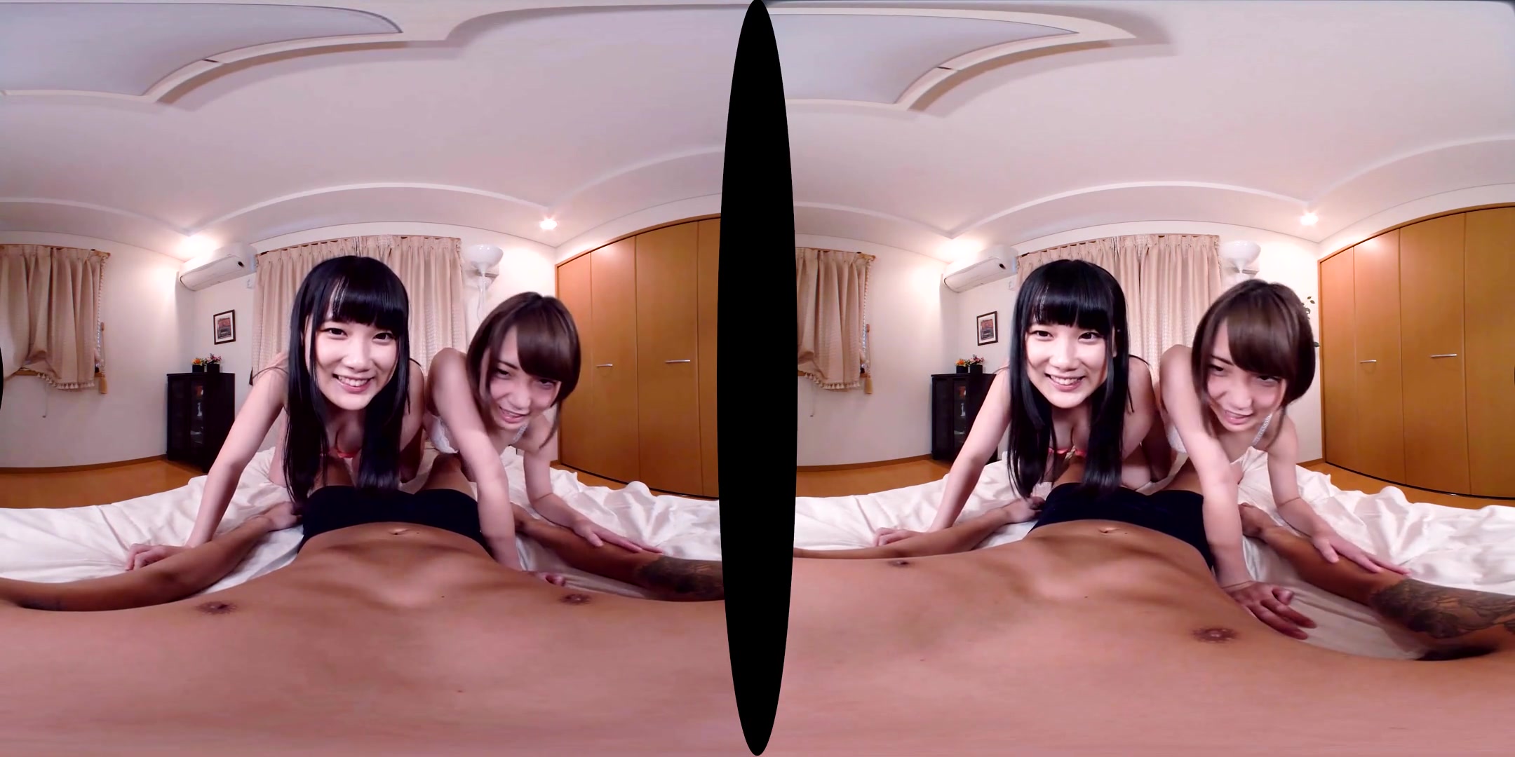 Two Naughty Girls Play with You - JAV Idol Threesome POV VR