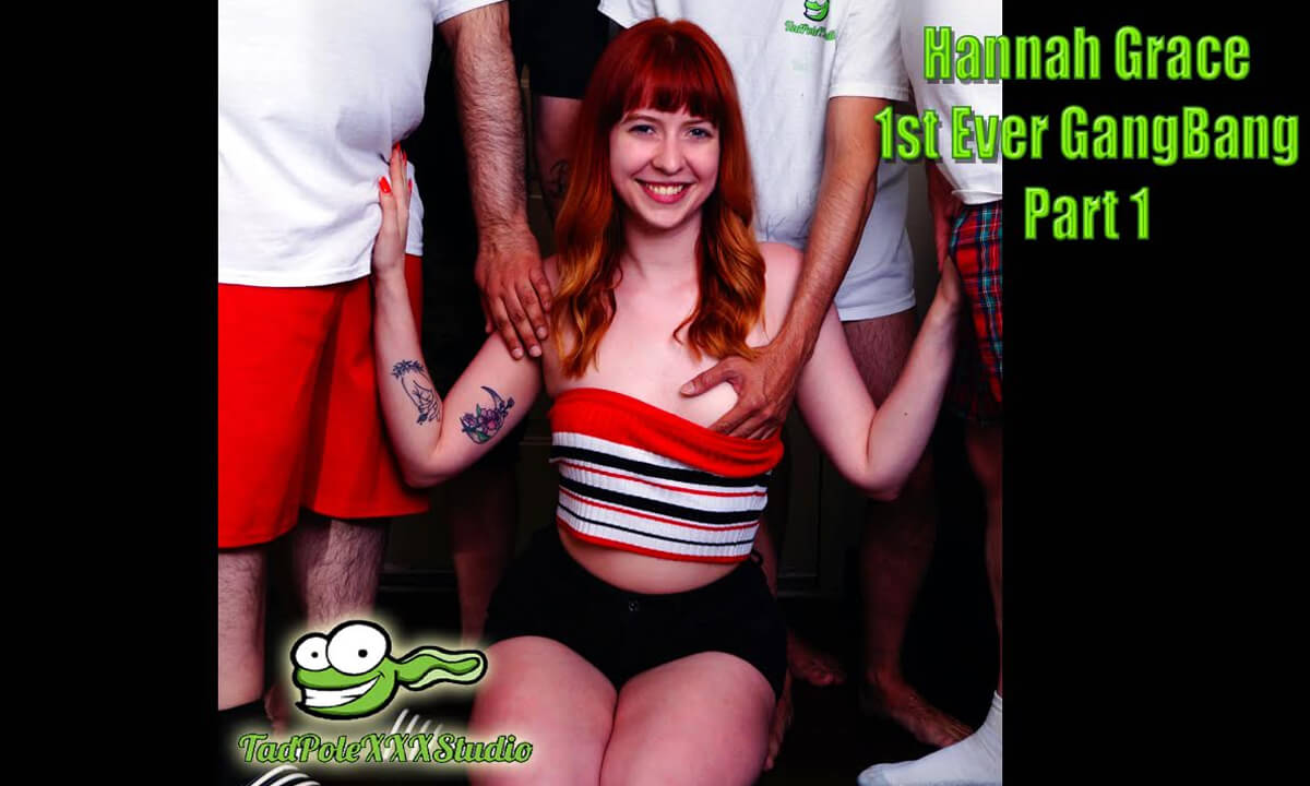 Hannah Grace 1st Ever Gangbang 1 - Amateur Redhead Group Sex