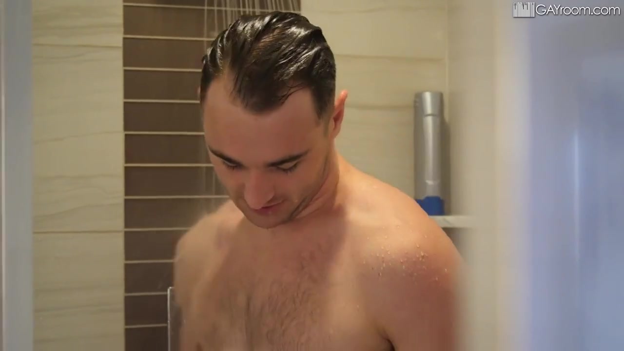 Spreads Wide In The Shower With Michael Boston
