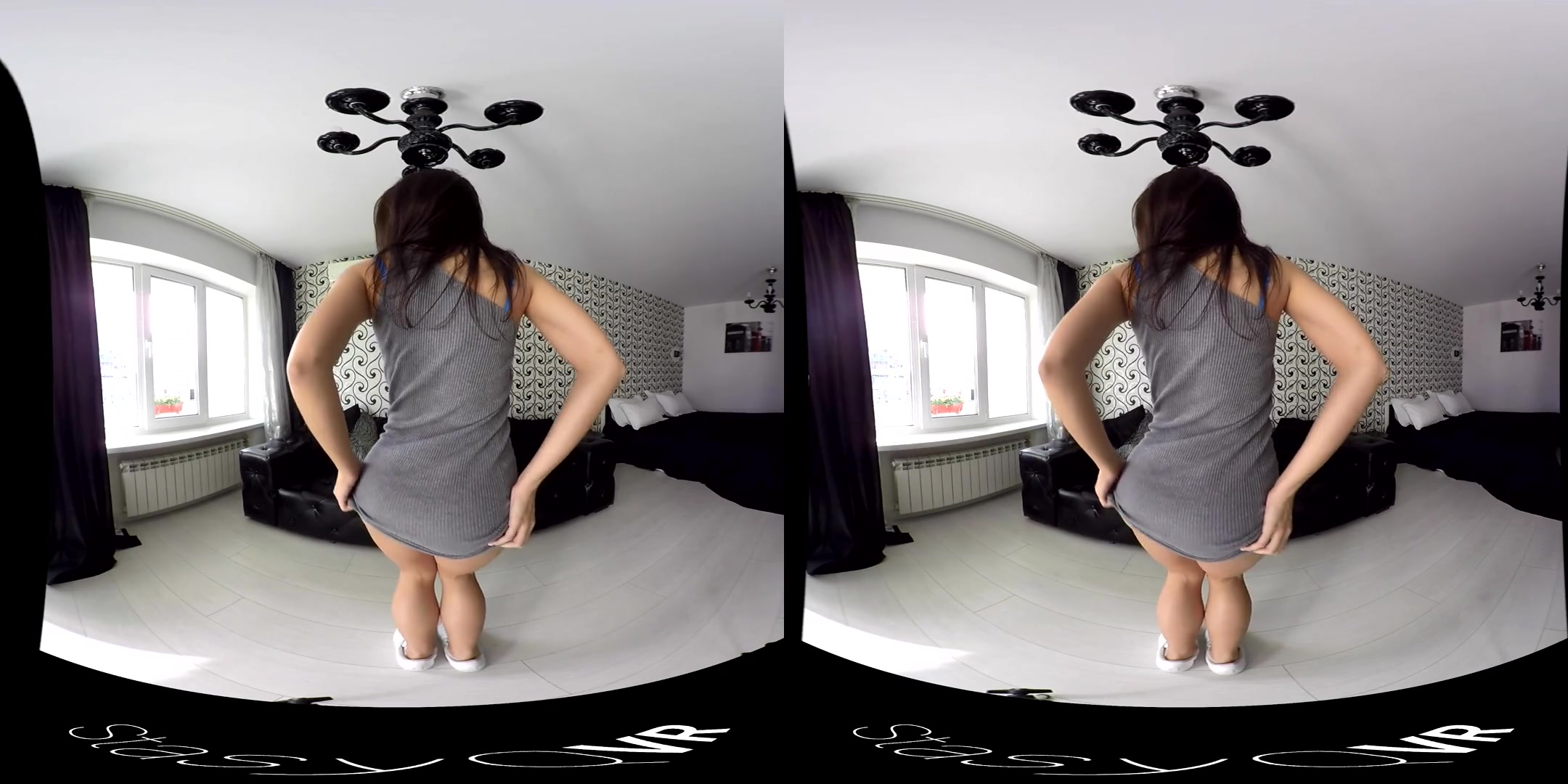 Eva Jane in Stasy Strips Off Her Very Short Dress - StasyQVR