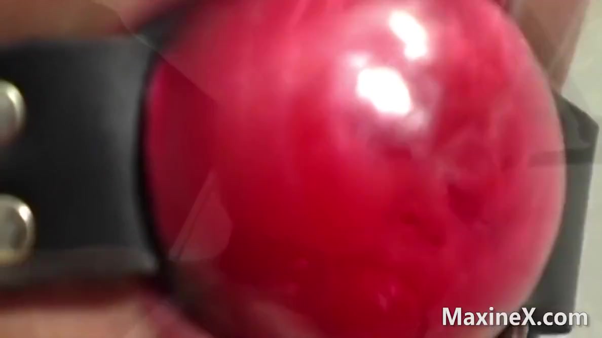 Bondage Orgasms With Huge Ball Gag With Maxine X