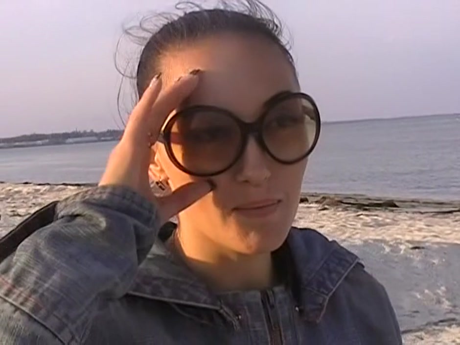 Viktoria in a really hot couple fucking on a sandy beach