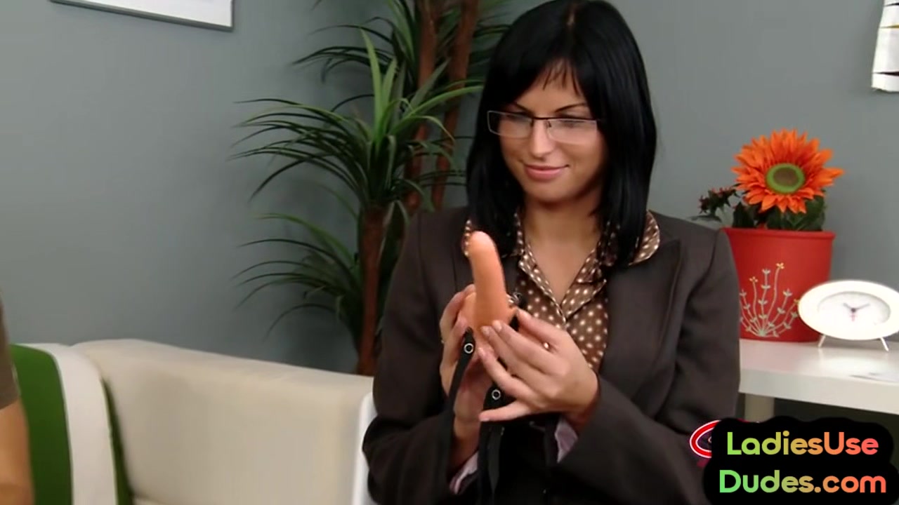 Retro tricked incel pegged in office