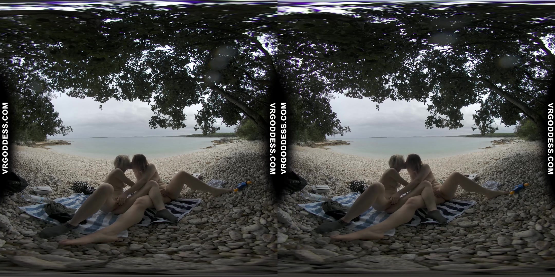 Rainy Day At Tropical Nude Beach With Diana And Ingrida