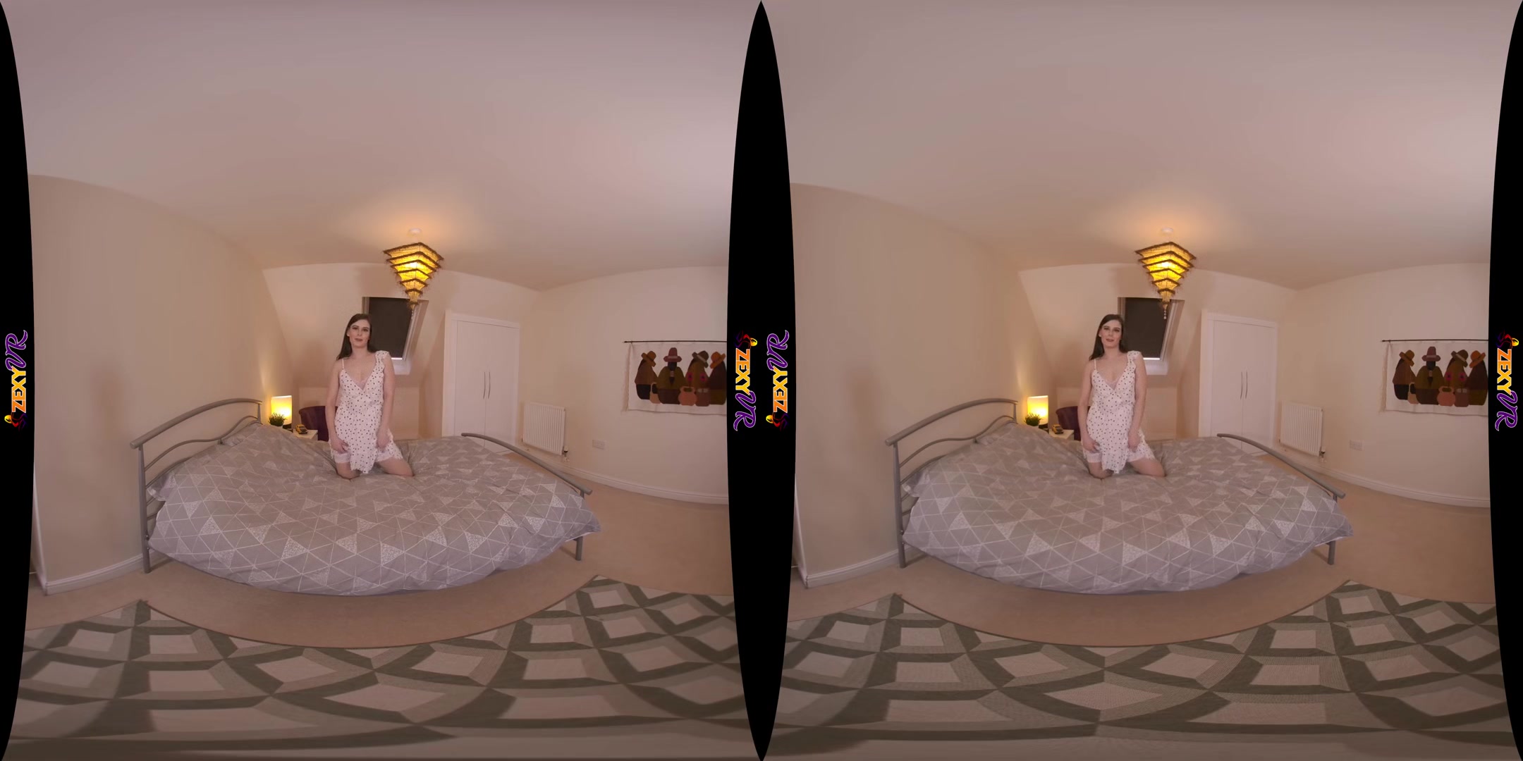 Lockdown Libido - Sexy Brunette Stripping on the Bed