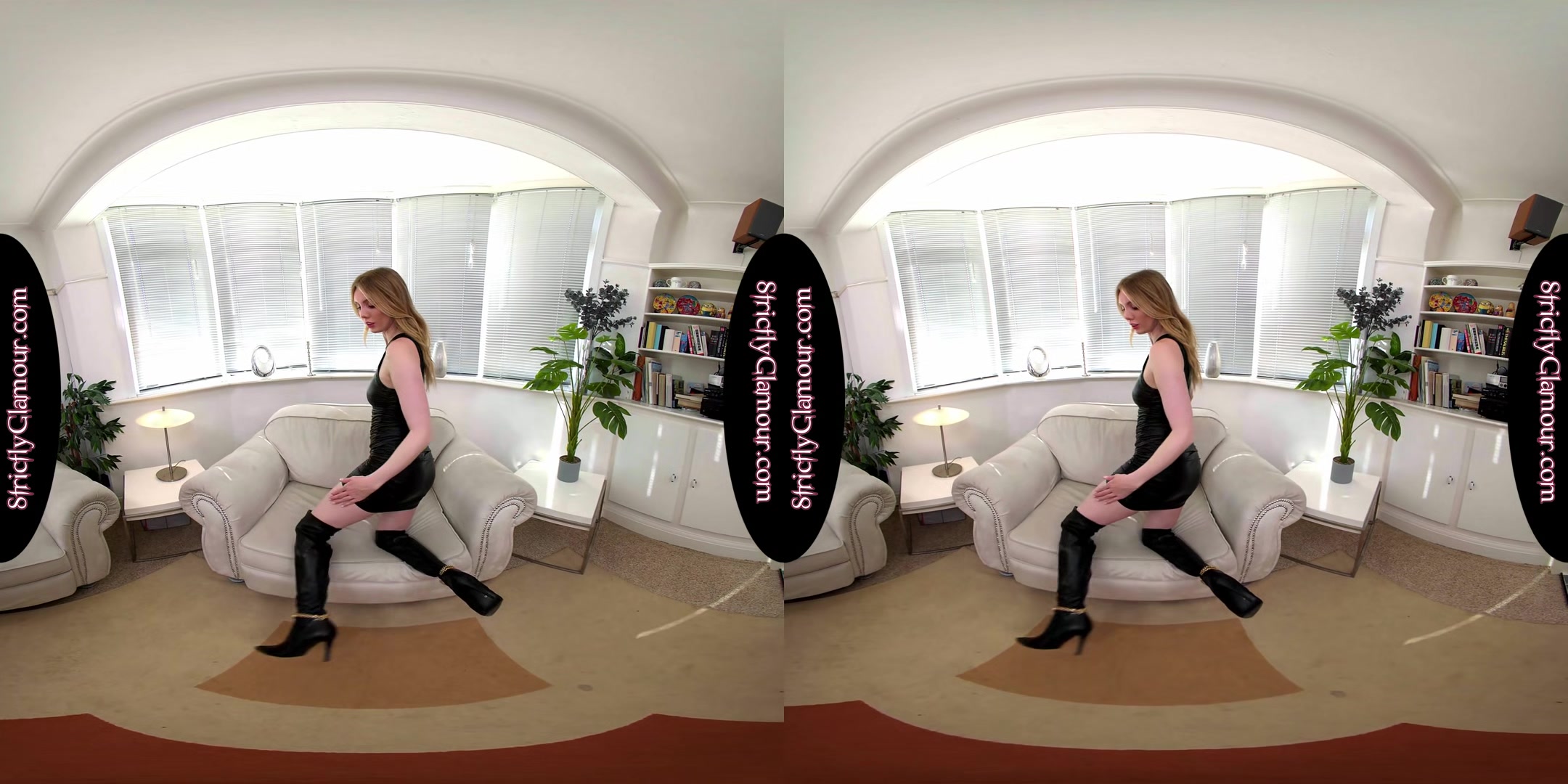 Jessica B Black Skin Tight Dress To Birthday Suit; Boots - 8k Vr