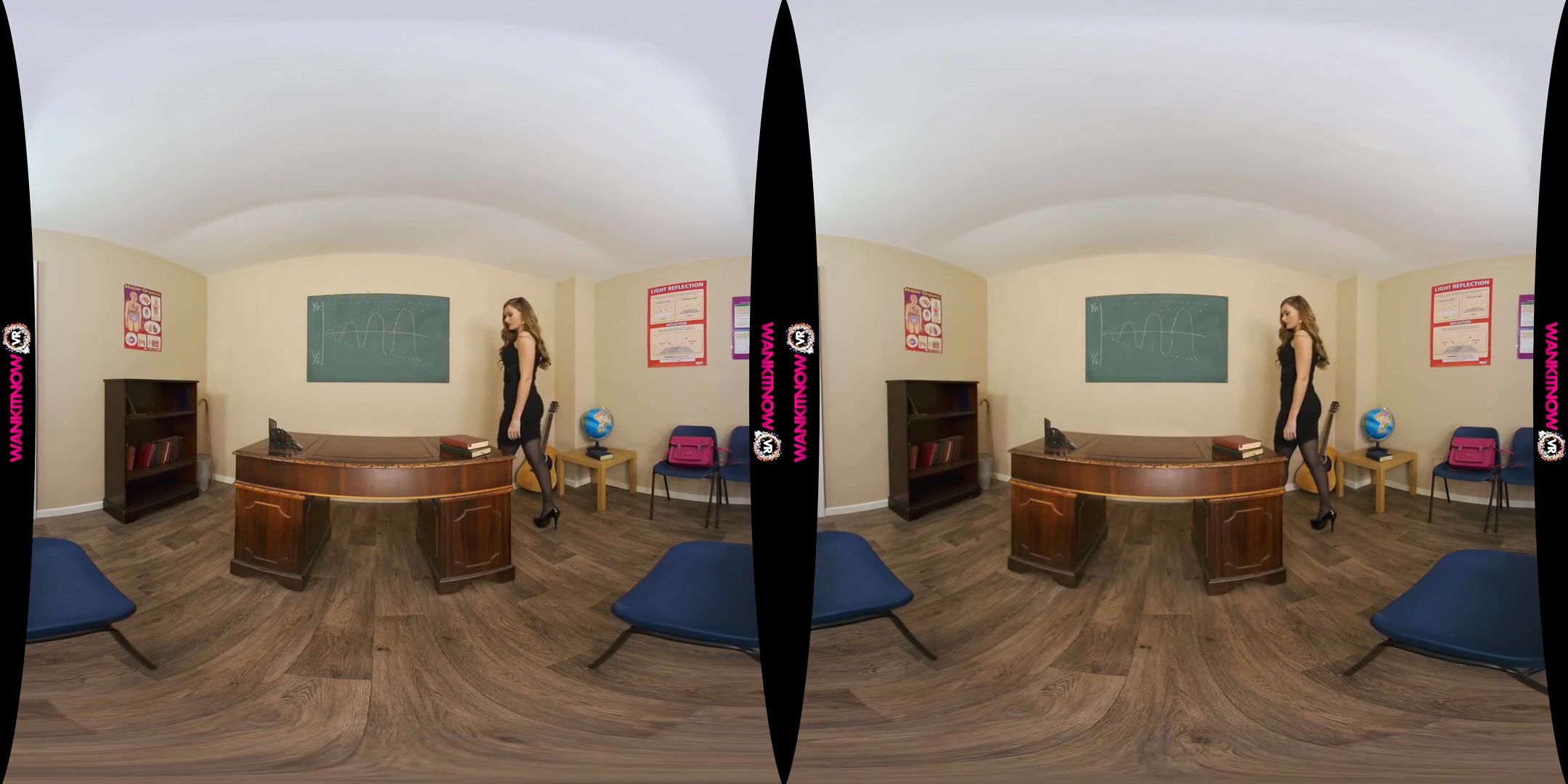 Focus & Wank - Sexy Teacher in Nylon Stockings Show Off for You
