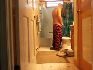 Taking a shower