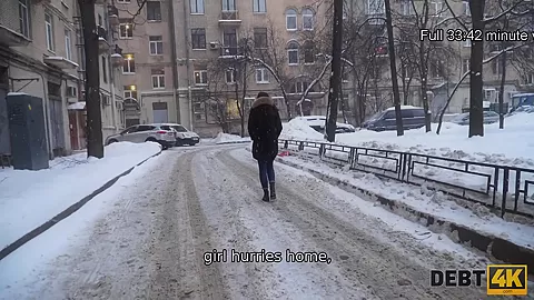 DEBT4k. Insistent debt collector finally finds client and they have quickie