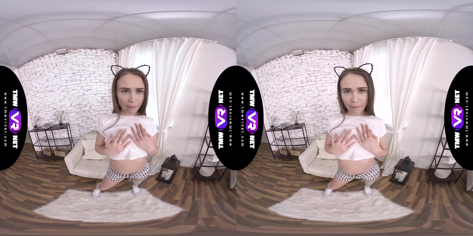 Jenny Fer in Cat Ears On Head, Fingers On Clit - Jenny Fer