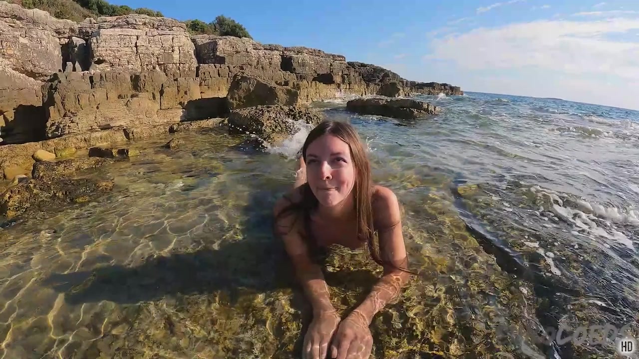 Rebeka Ruby Nude On A Beach Walking In The Water Searching For Interesting Shells