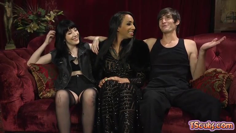 Hot shemale seduction and cumshot