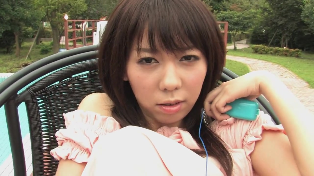 Kinky teen 18+ loves reaching orgasm with electric vibrator by the pool by Solo Japanese