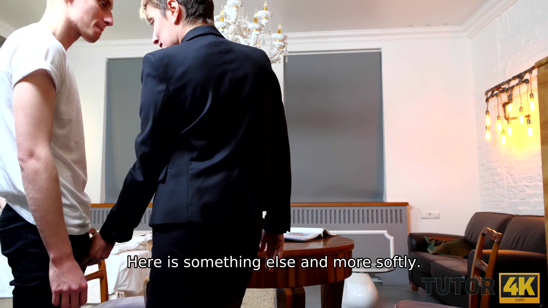 TUTOR4K. Tutor makes man weak in his knees so he cant stop fucking MILF
