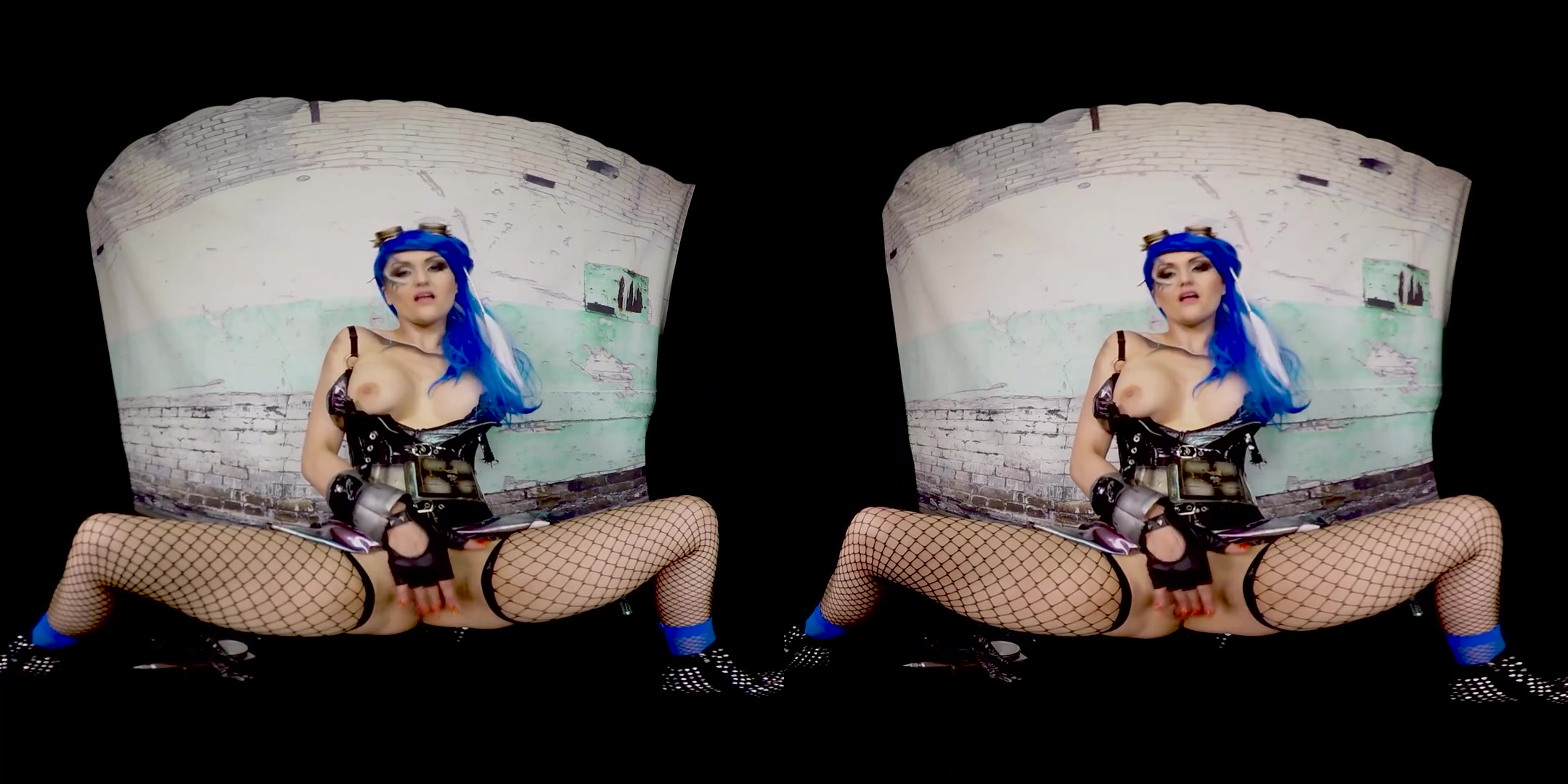 397 - Barbara Bieber; Cosplay Solo Blue Hair Babe