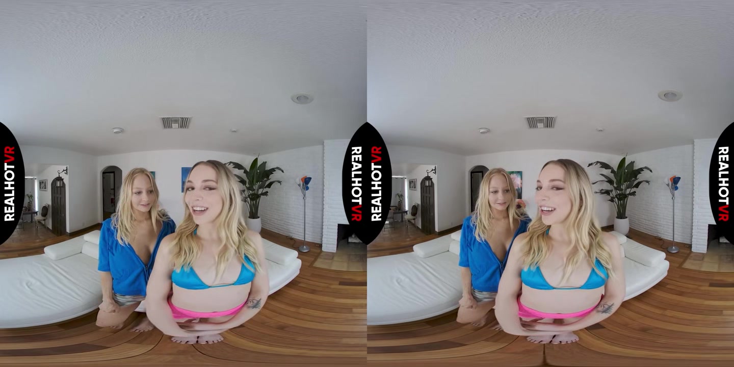 Playful Stepdaughter & Her Best Friend Have Fun With Your Big Dick In The Bedroom - RealHotVR