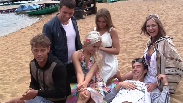 Real outdoor porn clip with hawt beauties