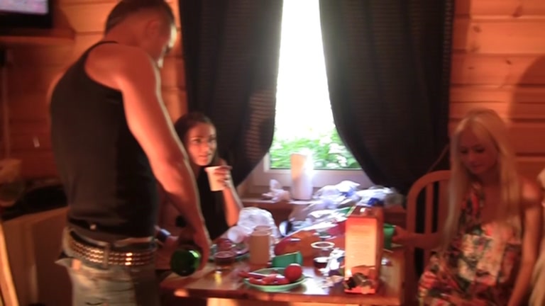 Titted group sex with a student 18+ at a party