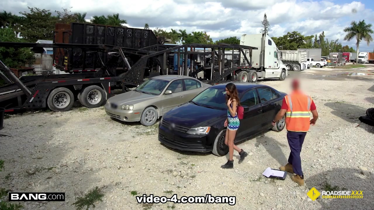 Natalia is a spicy latina that swirls her pussy on cock at the impound lot - BangRoadsideXxx