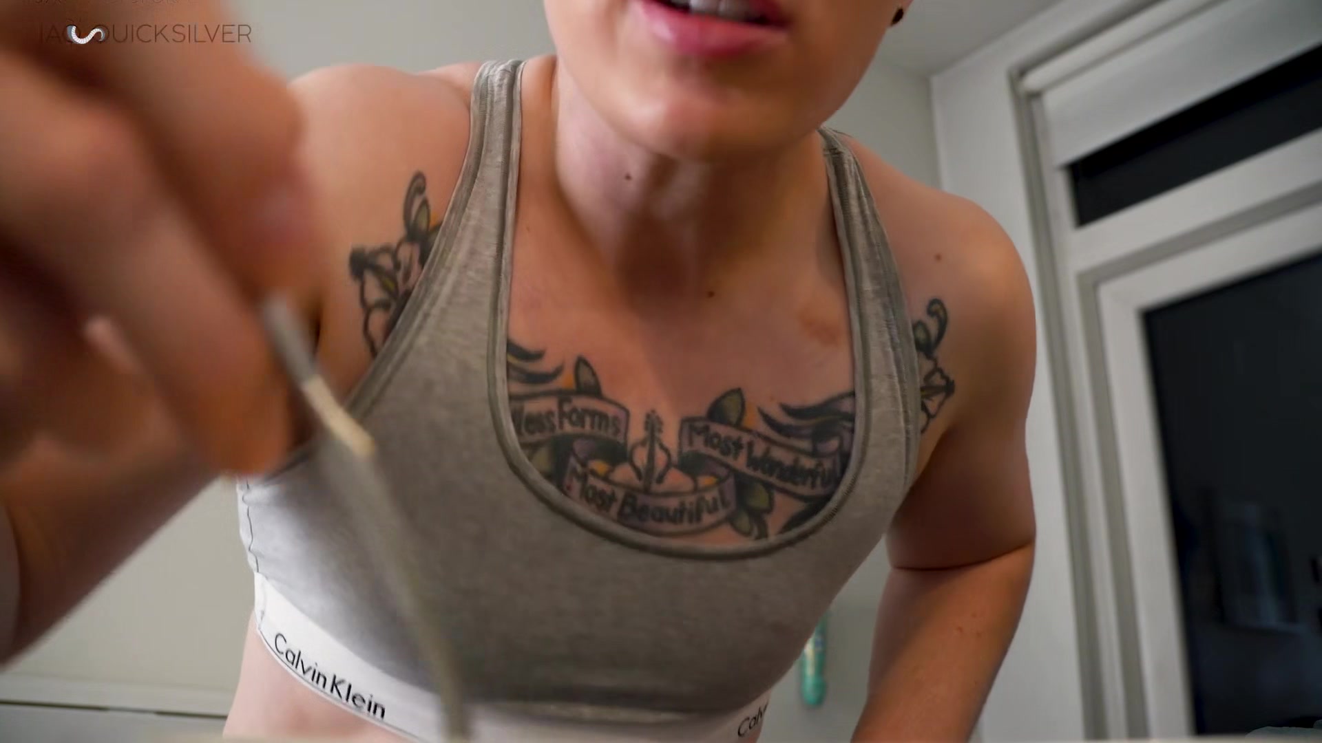 Shrunk by the Hunk! Tiny POV of cooking, eating, and flexing with your giant FtM gym buddy
