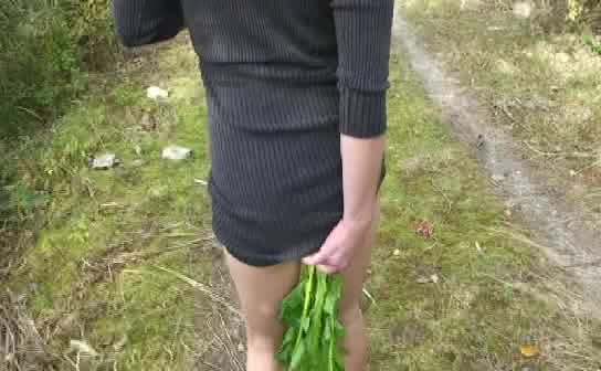Stuffing a wifeâ€™s fanny with a turnip in the open
