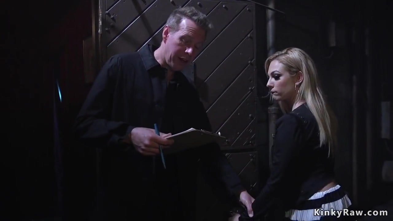 Door Man Anal Fucks Tied Sexy Blonde