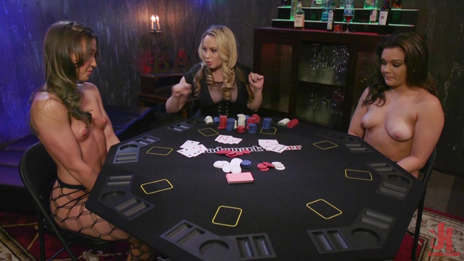 Strip Poker: Three Anal Whores Go All In - Kink
